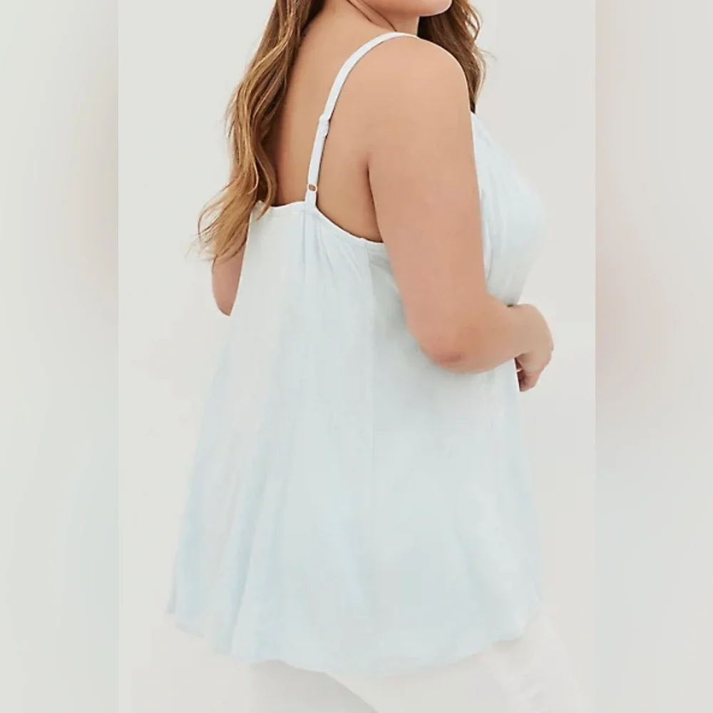 Torrid Fit And Flare Rayon Slub Button-Front Cami - Picture 2 of 7